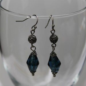 Lia Sophia Blue & Silver Dangle Drop Earrings